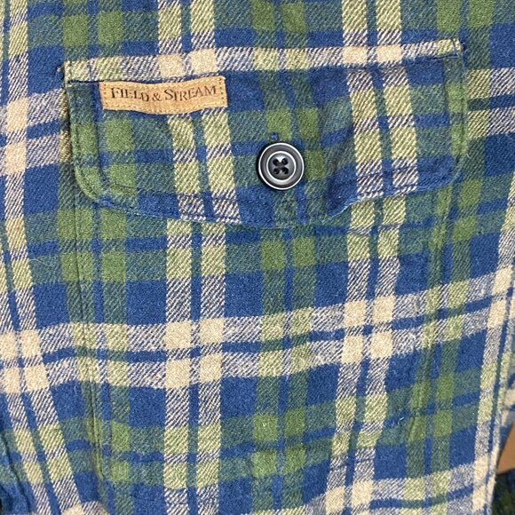 Field & Stream Plaid Cotton Flannel Button Down Shirt XL #51S - Picture 5 of 8